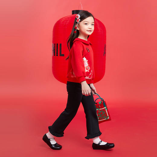 女童翻领卫衣春季新款安奈儿童装实体店同款XG511546 商品图4