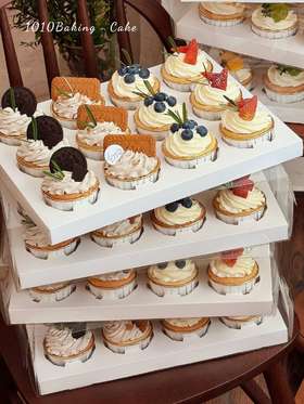 「森系·主题cupcake·12个装/盒」北海道配方有内馅·100%动物奶油（提前24小时预订）