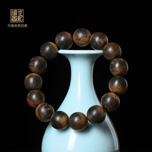 千年都蓬·奇韵典藏丨天然都蓬沉香手串 沉水级 15mm*15颗 28克 SP10252 商品图0