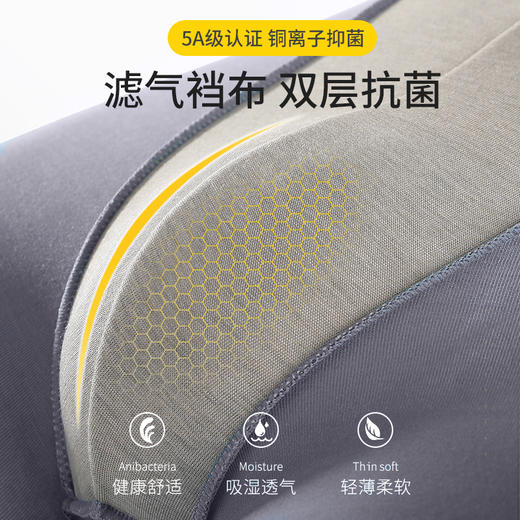 洁丽雅男士内裤莫代尔抗菌中腰短裤成人男生青少年四角平角裤 商品图4