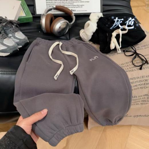 【安赫比儿童秋冬纯棉羊羔绒刺绣休闲裤】👇加绒保暖休闲裤🧡 百搭神裤防风抗寒时尚休闲裤 🤩#日常/运动/玩耍/拍片~🎁多种场景可选‼ 商品图3