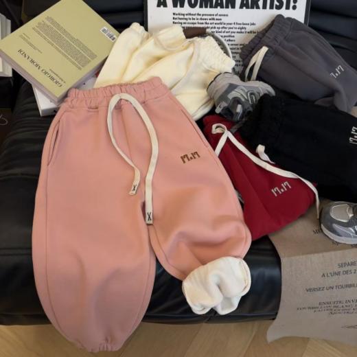 【安赫比儿童秋冬纯棉羊羔绒刺绣休闲裤】👇加绒保暖休闲裤🧡 百搭神裤防风抗寒时尚休闲裤 🤩#日常/运动/玩耍/拍片~🎁多种场景可选‼ 商品图5