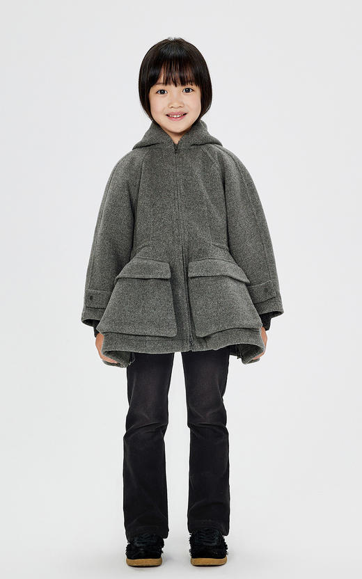 jnby   24年冬款  中长款呢大衣  1OA811110 商品图0