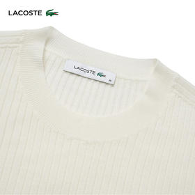 Lacoste法国鳄鱼女装新款时尚百搭修身气质圆领羊毛毛衣AF2576-98