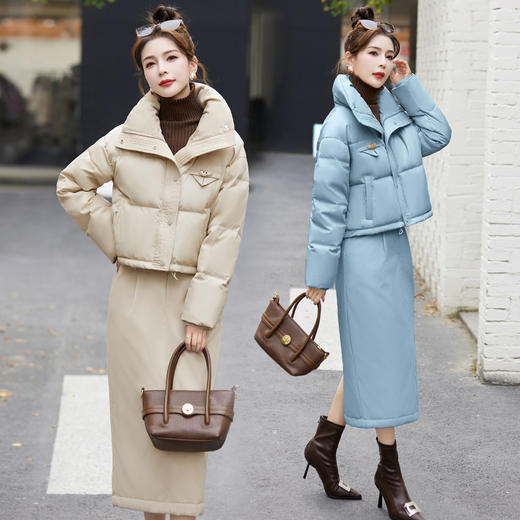 冬季新款，时尚潮流高端大气上档次两件套白鸭绒羽绒服HR-BBL23018 商品图4