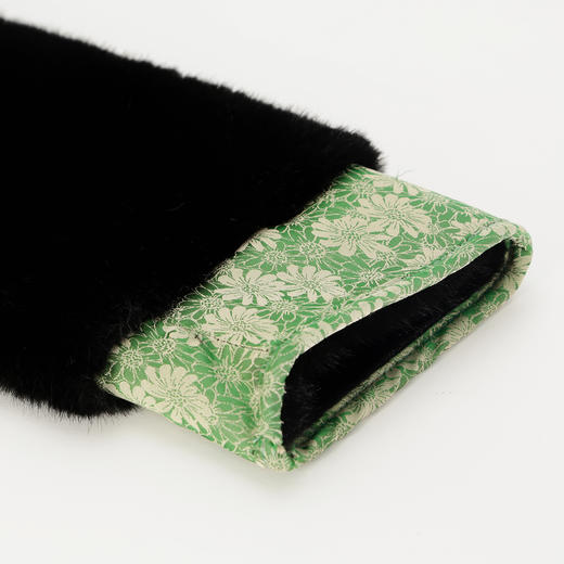 PH113斯尔丽24秋冬时尚新中式国风外套环保皮草盘扣提花袖口短毛绒上衣 商品图5