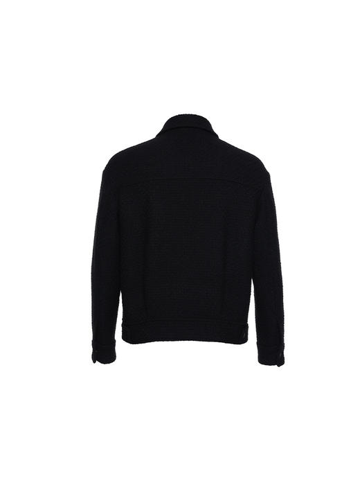 callisto乐行系列黑色绵羊毛外套 商品图1