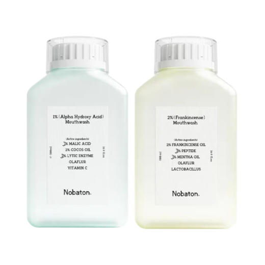 清新口气更亲近 Nobaton诺巴顿农场菌改菌漱口水500ml 果酸/乳香 植物精油洁净牙齿 商品图5