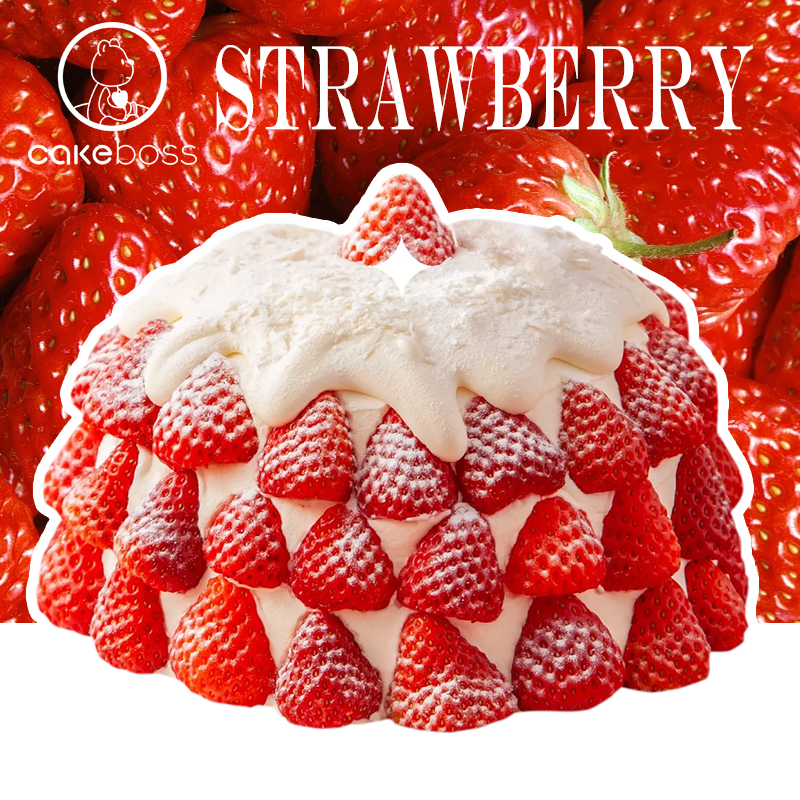 草莓雪被子奶fufu动物奶油蛋糕