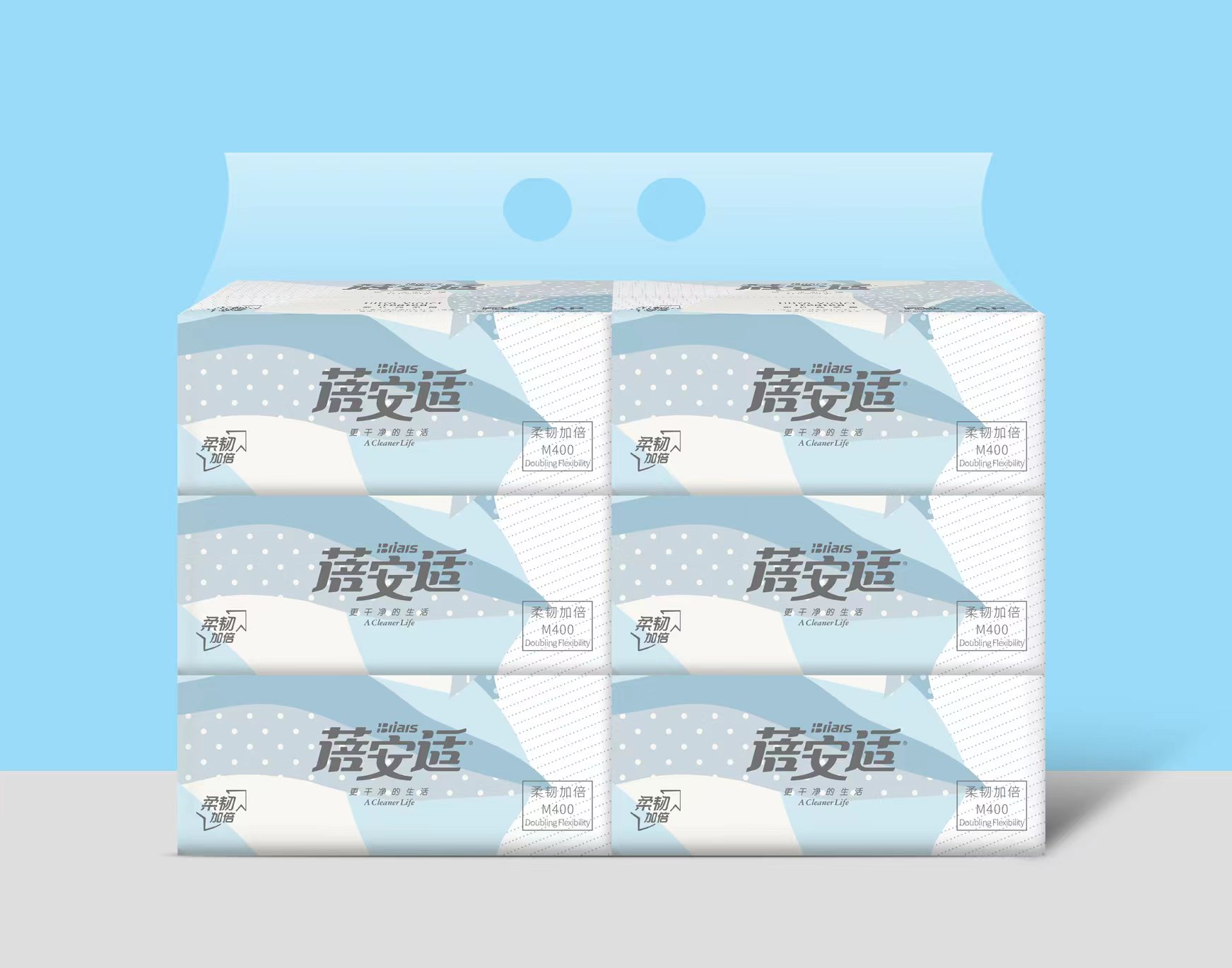 【积分商城】【1000积分兑换】蓓安适软抽M 340张*6包