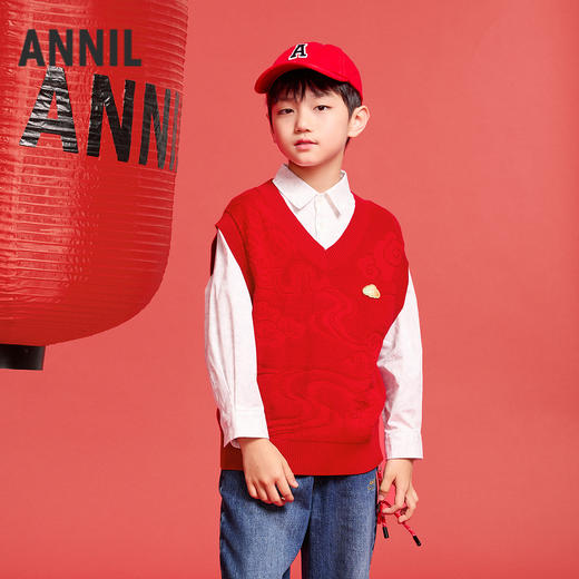 男童V领背心春季新款安奈儿童装实体店同款AB512502 商品图2