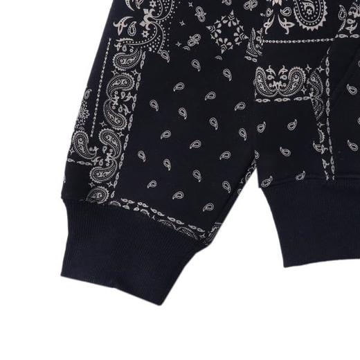 WY861秋冬季新款时尚个性街头复古腰果花满印连帽卫衣情侣宽松潮流上衣 商品图4