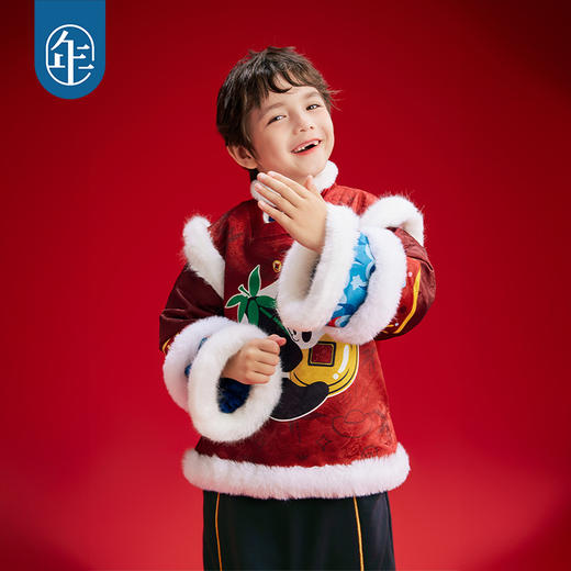 年衣童装儿童唐装外套冬款男女童中式国风年服宝宝过年衣服拜年服抱富汉服外套 商品图1