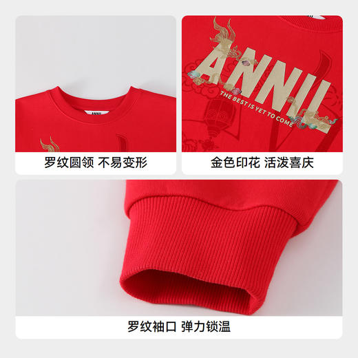 男童圆领长袖卫衣春季新款安奈儿童装实体店同款AB511501 商品图5