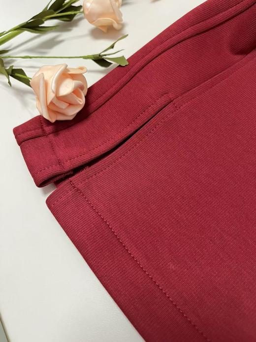 春季特卖-超值【休闲裤】加厚款！！安哥拉红侧开叉显瘦直筒阔腿裤-喜出 商品图5