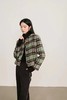 ANSUABEL 绿棕色格纹圆领小香风外套 17721 商品缩略图1