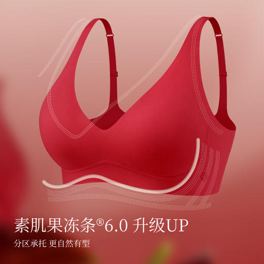 素肌良品红色内衣套装女结婚新娘本命年蛇年送礼红色无痕文胸礼盒合集 FX 商品图3