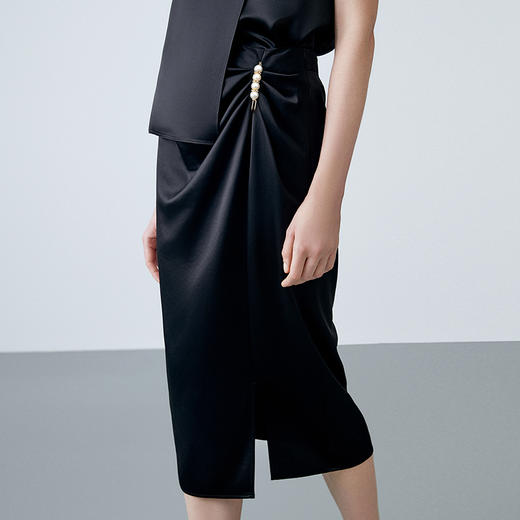 EITIE爱特爱夏季新款高腰显瘦气质半身裙7706403 商品图2