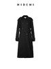 HIDEMI 节日系列进口羊麂皮拼接领极简设计感肩章宽肩大廓形可拆卸粗腰带军装感长款大衣 商品缩略图8