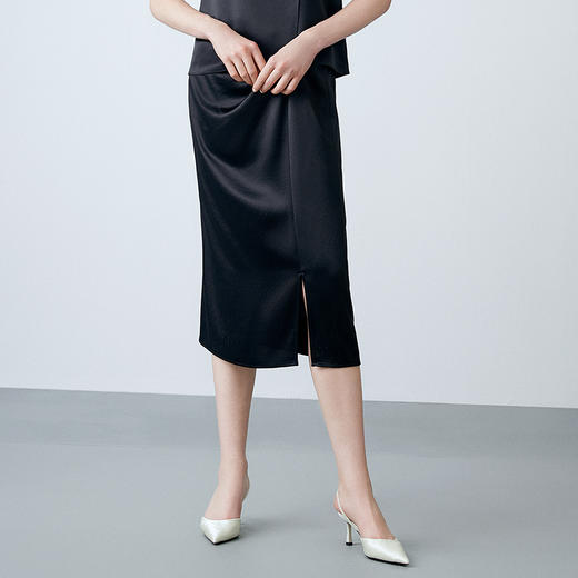 EITIE爱特爱夏季新款高腰显瘦气质半身裙7706403 商品图1