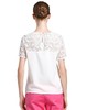 4894415286014 JOAN&DAVI 米白色圆领甜美蕾丝拼接短袖上衣 商品缩略图1