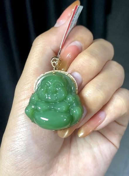 18k碧玉佛公吊坠 商品图0