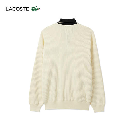 Lacoste法国鳄鱼男装新款时尚宽松纯棉Polo领翻领针织毛衣AH3130-10 商品图3