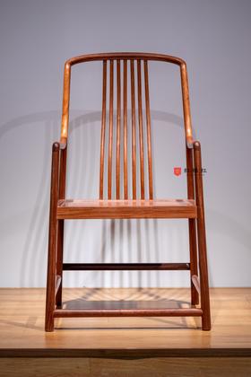 红桥红  家具严选  缅甸花梨(大果紫檀）  【嘉选 梳背椅】