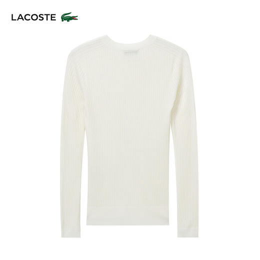 Lacoste法国鳄鱼女装新款时尚百搭修身气质圆领羊毛毛衣AF2576-98 商品图1