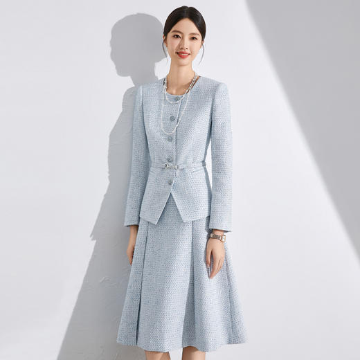 编织花呢收腰小香风套装微胖高级感短外套 商品图5