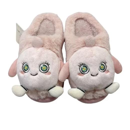 儿童拖鞋秋冬季防滑家居室内保暖蛋仔棉鞋可爱大童男毛绒包头棉拖鞋女童棉拖鞋【WG24503】 商品图4