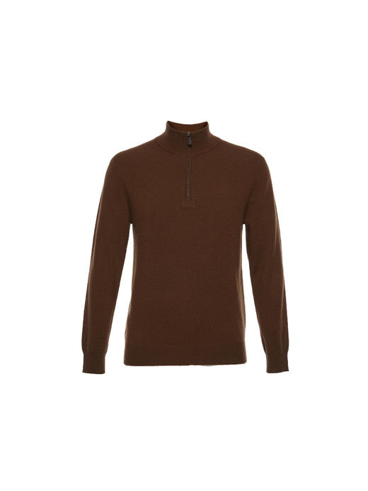 callisto咖啡色山羊绒长袖毛衣 商品图0