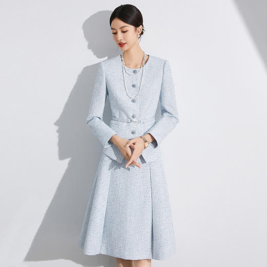 编织花呢收腰小香风套装微胖高级感短外套 商品图3