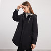 【双面拼色连帽羽绒服】24年秋冬女士新品中长款90白鹅绒保暖外套 商品缩略图3