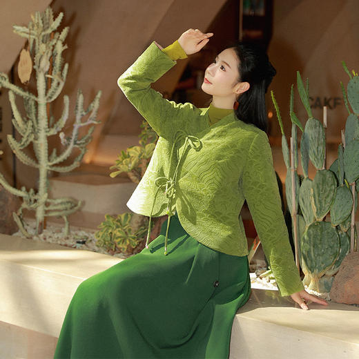 新中式设计 | 帘青提花外套 | 现货加急发 商品图4