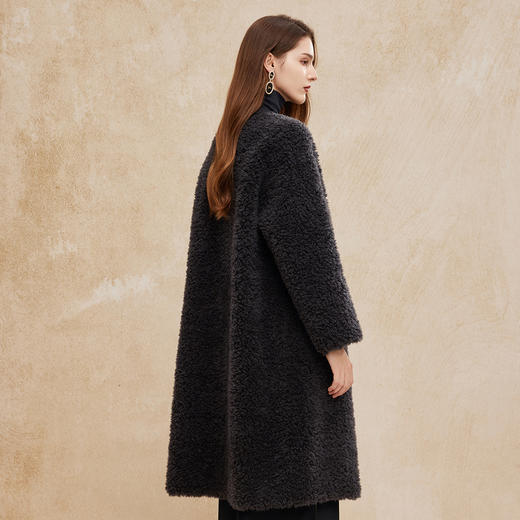 PH116斯尔丽24新款羊羔毛外套减龄时尚保暖名媛羊剪毛长外套 商品图1