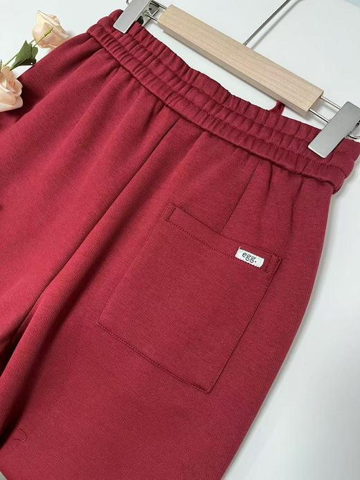 春季特卖-超值【休闲裤】加厚款！！安哥拉红侧开叉显瘦直筒阔腿裤-喜出 商品图3