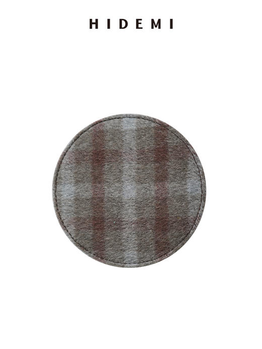 HIDEMI 节日系列限定款进口头层小牛皮羊毛拼接双面设计感杯垫套组4个装 商品图6