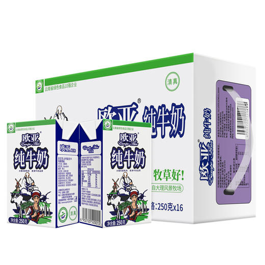 欧亚全脂纯牛奶250g*16盒 商品图4