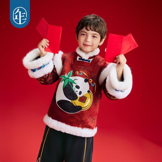 年衣童装儿童唐装外套冬款男女童中式国风年服宝宝过年衣服拜年服抱富汉服外套 商品图0