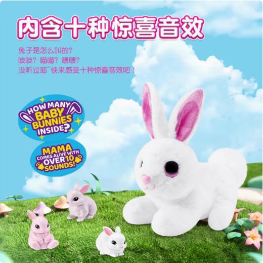 新品 ZURU佩特宠物嘛嘛兔女孩陪伴电子玩具可爱兔子发声公仔礼物玩偶 商品图3