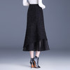网纱边鱼尾包臀裙半身裙秋冬2024新款高腰显瘦遮胯气质一步裙子YK-MTYR2385 商品缩略图3