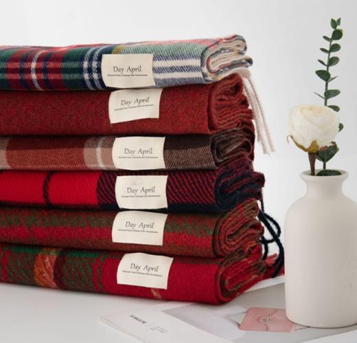 老米优品🎈1条￥49/ 2条￥69！性价比款。🎄🧑‍🎄新年圣诞定制  《安可拉红色系 复古文艺仿羊绒围巾》  新年鸿运来咯~~ 商品图2