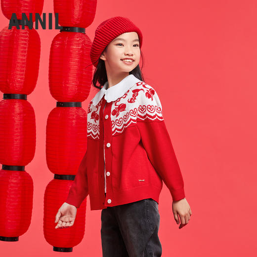 女童针织开衫春季新款安奈儿童装实体店同款AG514524 商品图1