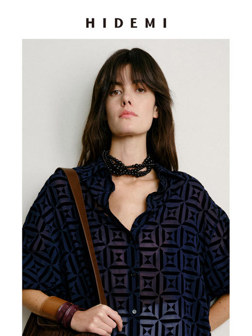 HIDEMI 【当当同款】节日系列天然黑曜石设计感不规则多层缠绕式项链 商品图5