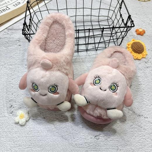 儿童拖鞋秋冬季防滑家居室内保暖蛋仔棉鞋可爱大童男毛绒包头棉拖鞋女童棉拖鞋【WG24503】 商品图3