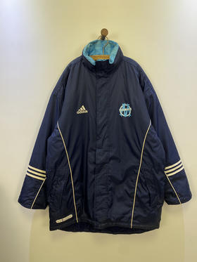 90年代 Vintage adidas 阿迪达斯 FC 足球俱乐部 棉服 夹棉外套_CTJK(L-XL)