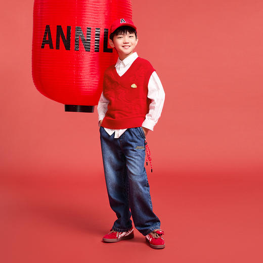 男童V领背心春季新款安奈儿童装实体店同款AB512502 商品图3