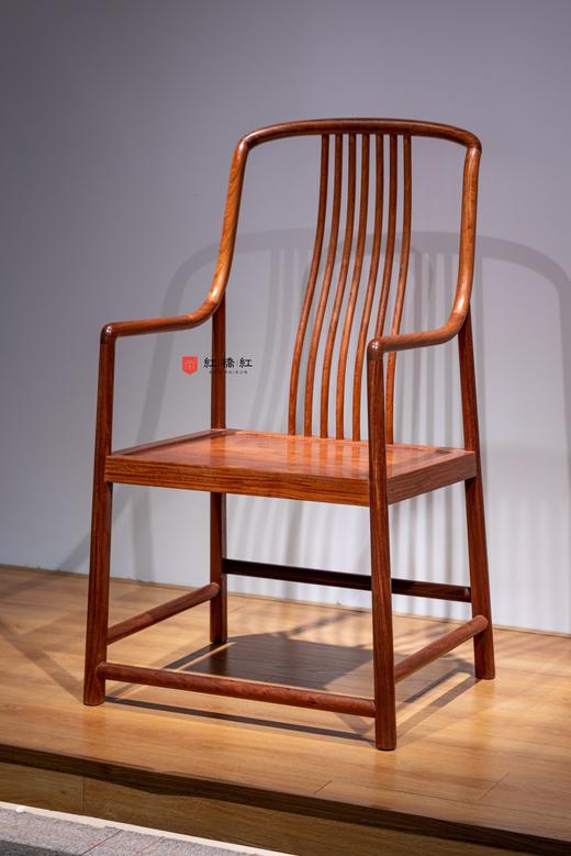 红桥红  家具严选  缅甸花梨(大果紫檀）  【嘉选 梳背椅】 商品图1