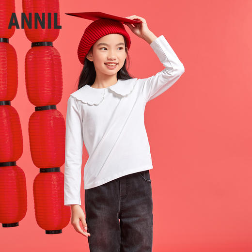 女童翻领POLO衫春季新款安奈儿童装实体店同款AG511564 商品图1